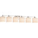 Clouds 6 Light 50.5 inch Brushed Nickel Vanity Light Wall Light in Rectangle, Incandescent
