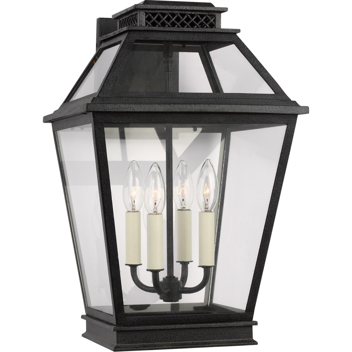 C&M by Chapman & Myers Falmouth 4 Light 19 inch Dark Weathered Zinc Outdoor Wall Lantern