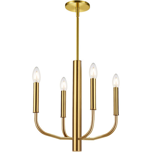 Eleanor 4 Light 16 inch Aged Brass Chandelier Ceiling Light