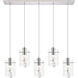 Hana 5 Light 36 inch Chrome Linear Pendant Ceiling Light