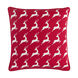 Holiday 18 X 18 inch Bright Red/Ivory Pillow Cover, Square