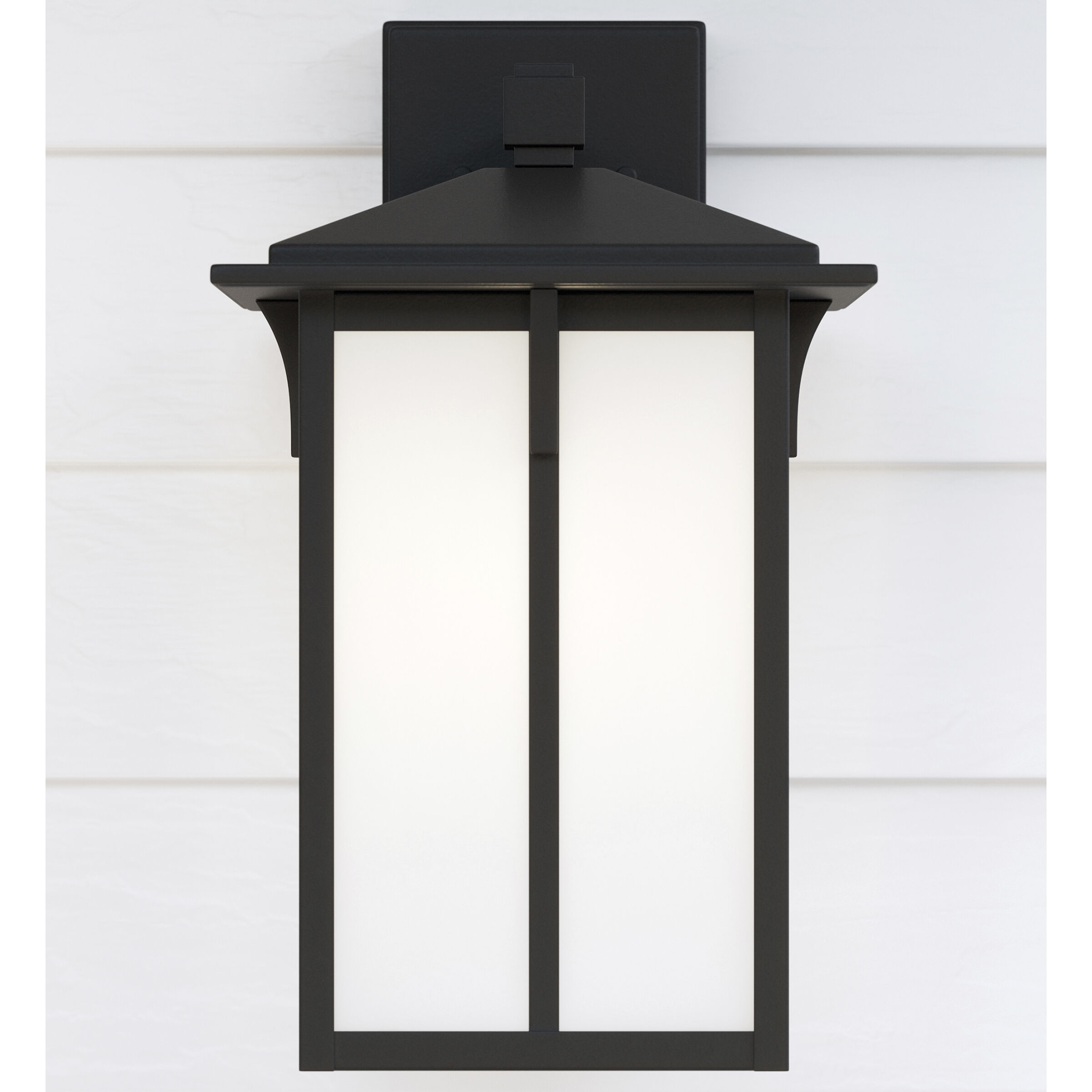 Tomek 1 Light 14 inch Black Outdoor Wall Lantern, Medium