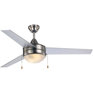 Cappleman 52 inch Brushed Nickel and Silver Ceiling Fan 