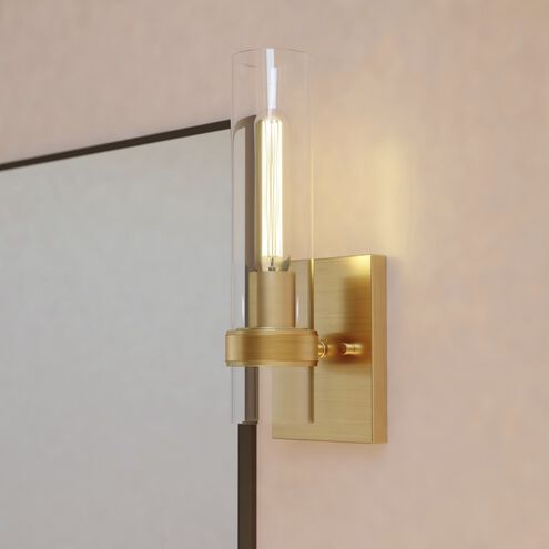 Bari 1 Light 4.75 inch Satin Brass Wall Light 