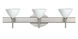 Domi LED 23 inch Satin Nickel Vanity Lighting Wall Light in White Glass