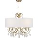 Othello 5 Light 24 inch Vibrant Gold Chandelier Ceiling Light in Clear Swarovski Strass