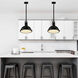 Strum 1 Light 12 inch Black Down Pendant Ceiling Light