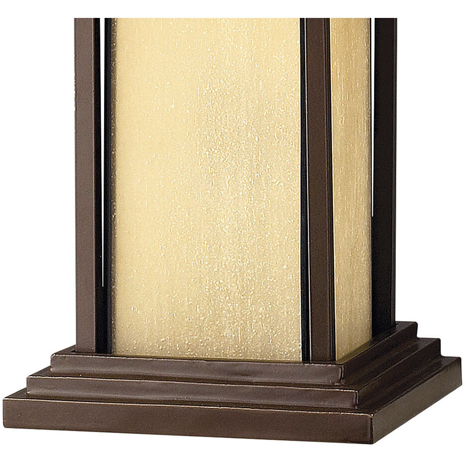 Estate Series Harbor 1 Light 17 inch Anchor Bronze Outdoor Pier Mount Lantern in Non-LED