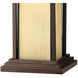 Estate Series Harbor 1 Light 17 inch Anchor Bronze Outdoor Pier Mount Lantern in Non-LED