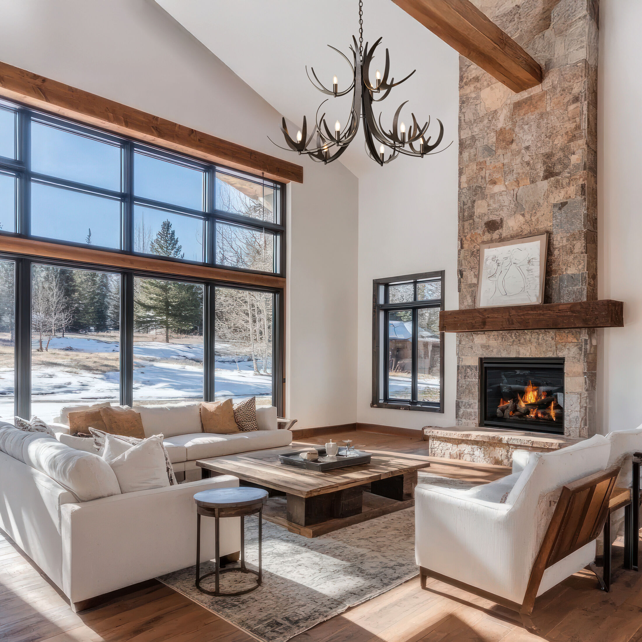 Caribou 9 Light 49.1 inch Dark Smoke Chandelier Ceiling Light