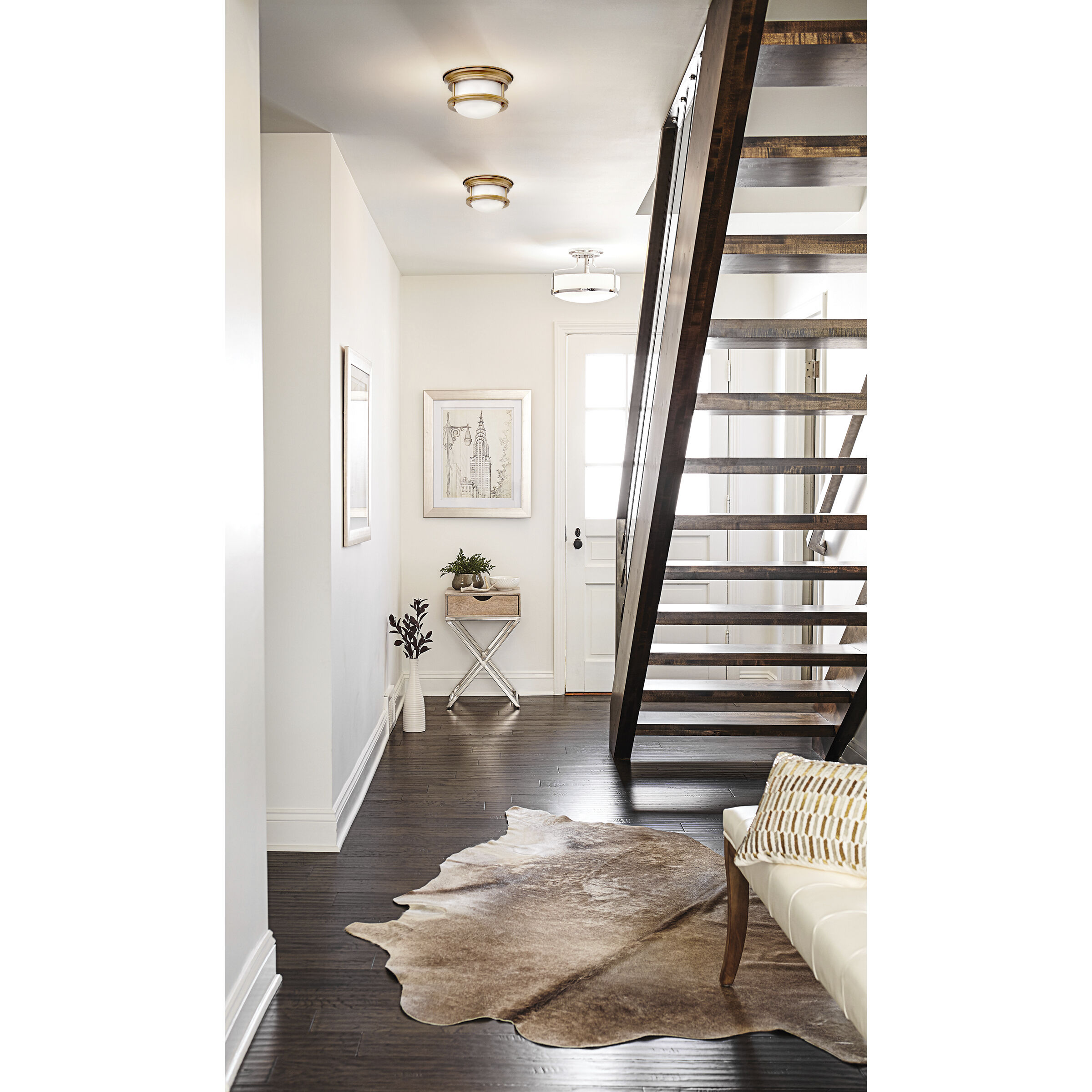 Hadley LED 7.75 inch Brushed Bronze Indoor Flush Mount Ceiling Light