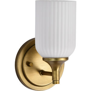 Solara 5 inch Natural Brass Vanity Wall Light