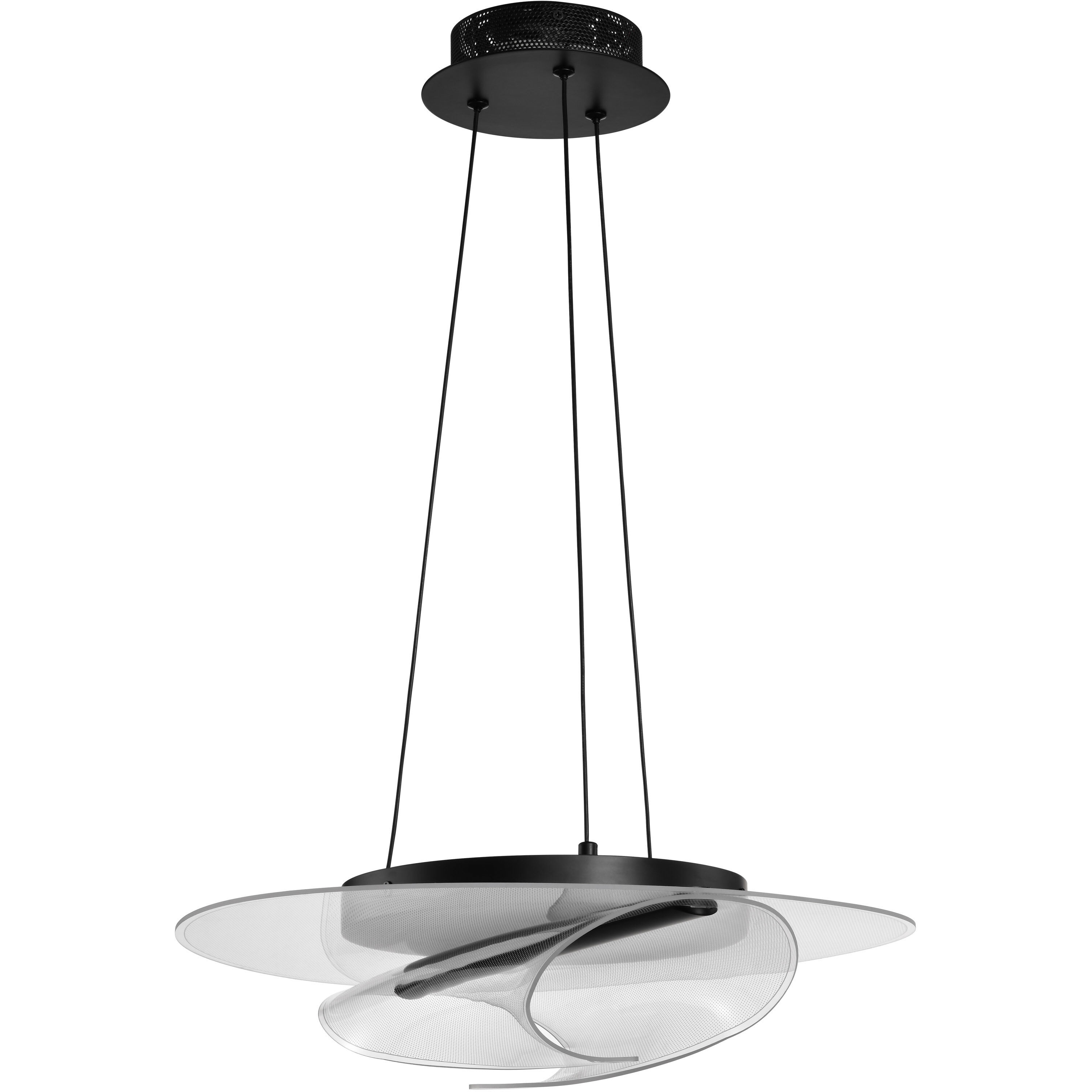 Geneva LED 17.75 inch Matte Black Pendant Ceiling Light