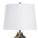 Izmir 32 inch 100 watt Izmir Gold and Gray and White Table Lamp Portable Light