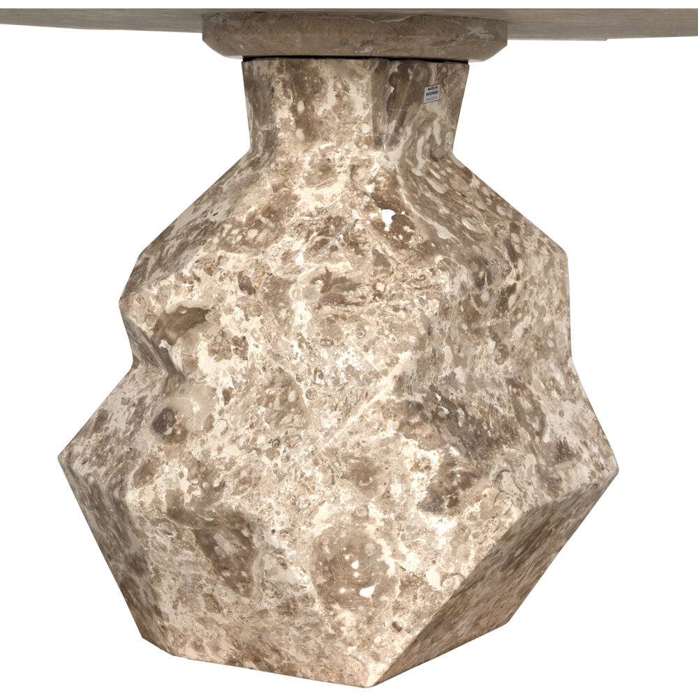 Rind 36 X 30.5 inch White Marble Accent Table