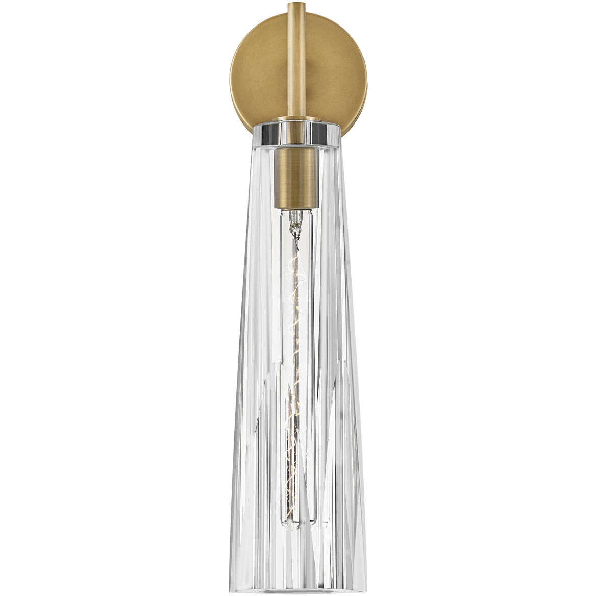Cosette LED 5 inch Heritage Brass Sconce Wall Light in Heritage Brass / Clear