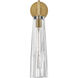 Cosette LED 5 inch Heritage Brass Sconce Wall Light in Heritage Brass / Clear