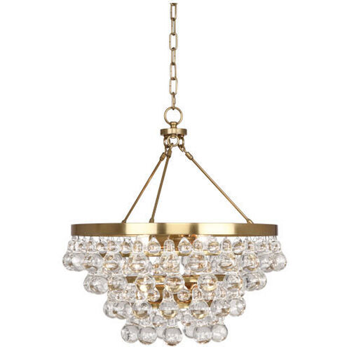 Bling 4 Light 20.5 inch Antique Brass Chandelier Ceiling Light