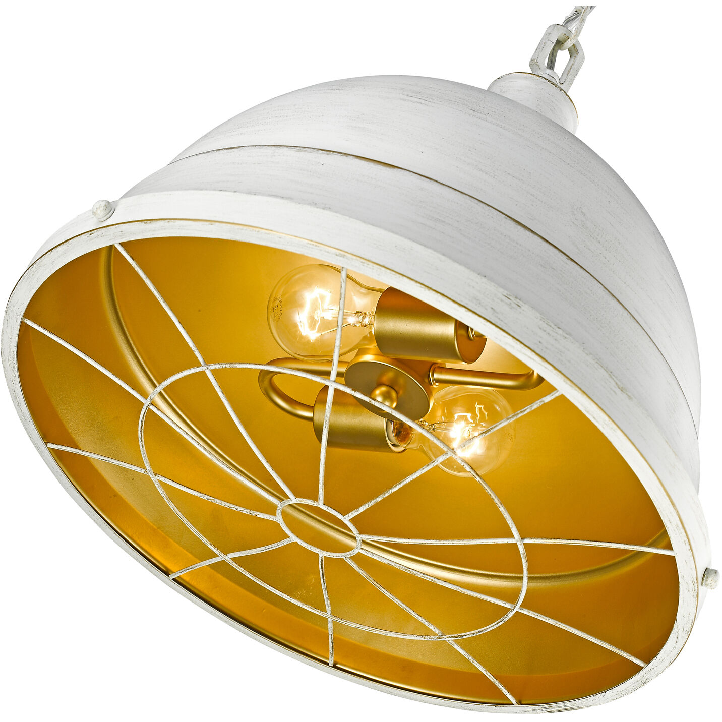 Bartlett Pendant Ceiling Light in French White, Large