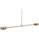 Kelly Wearstler Melange LED 63 inch Antique-Burnished Brass Linear Pendant Ceiling Light