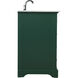 Americana 42 X 21.5 X 35 inch Green Vanity Sink Set