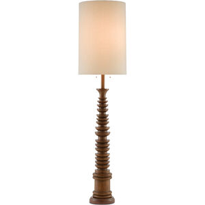 Malayan 80 inch 75 watt Natural Floor Lamp Portable Light, Phyllis Morris Collection