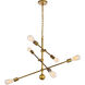 Newtown 6 Light 29 inch Brass Pendant Ceiling Light