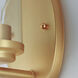 Corona 1 Light 4.5 inch Satin Brass Bath Vanity Wall Light in Clear