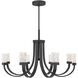 Kahn LED 40 inch Matte Black Chandelier Ceiling Light