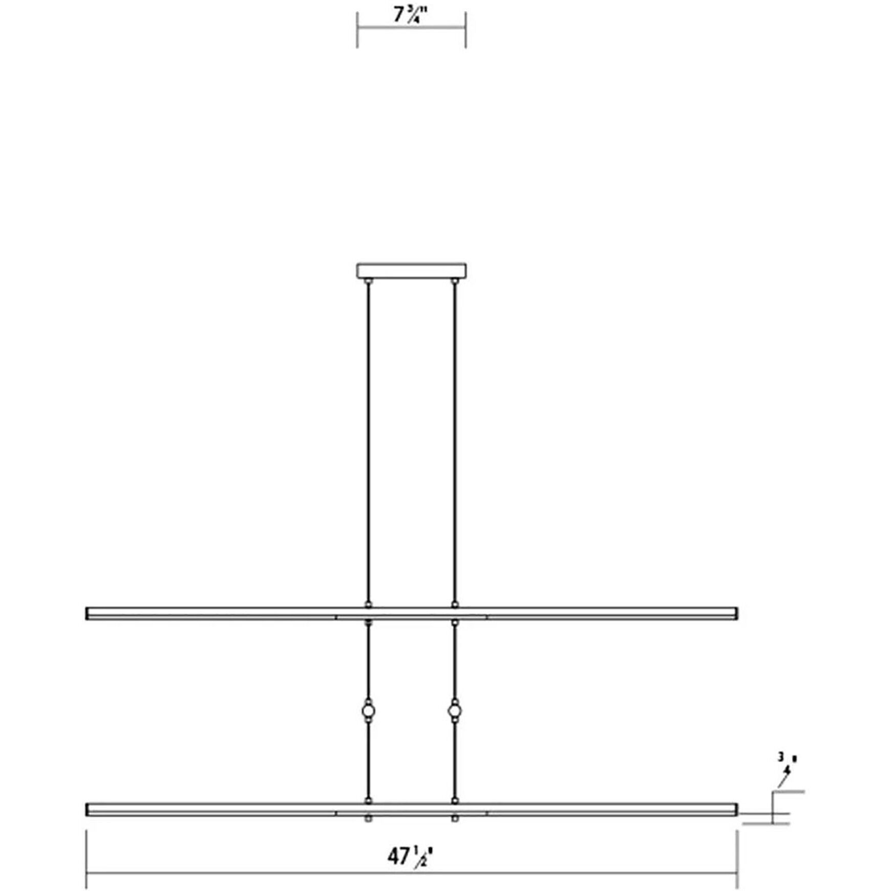 Tik-tak LED 47.5 inch Satin White Pendant Ceiling Light