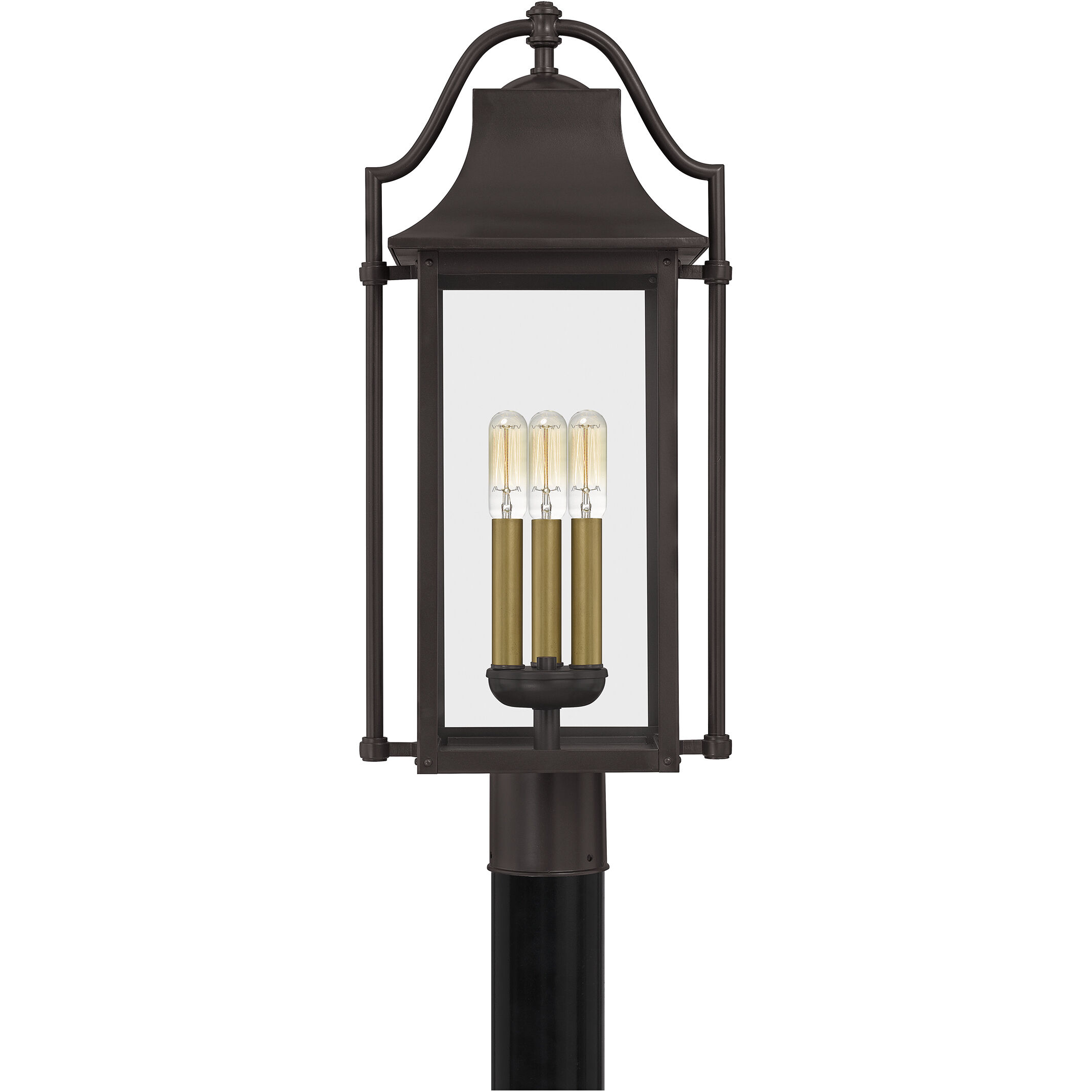 Manning 3 Light 24 inch Western Bronze Outdoor Post Lantern