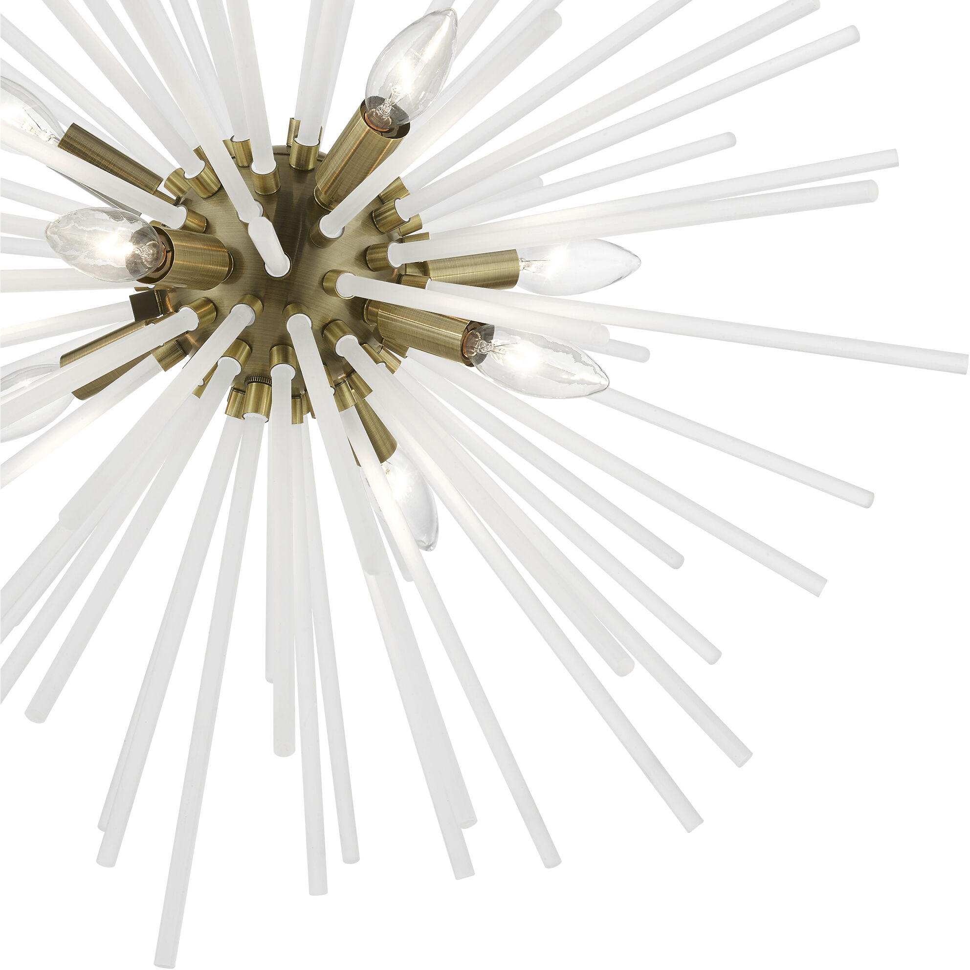 Uptown 8 Light 25.75 inch Antique Brass Pendant Chandelier Ceiling Light