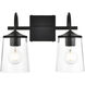 Avani 2 Light 14 inch Black Bath Sconce Wall Light