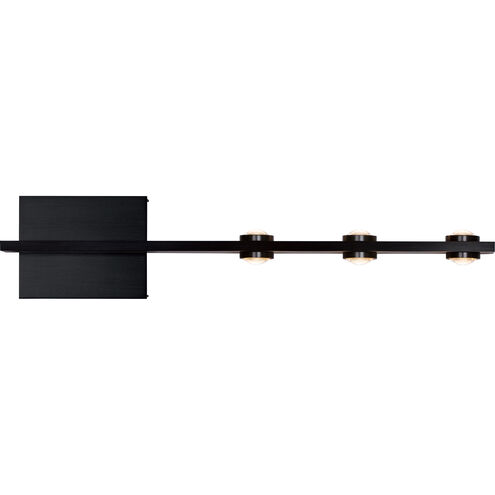 Aurora 6 Light Satin Brushed Black Wall Sconce Wall Light
