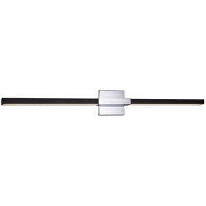 Lineare LED 36 inch Matte Black and Chrome Wall Sconce Wall Light
