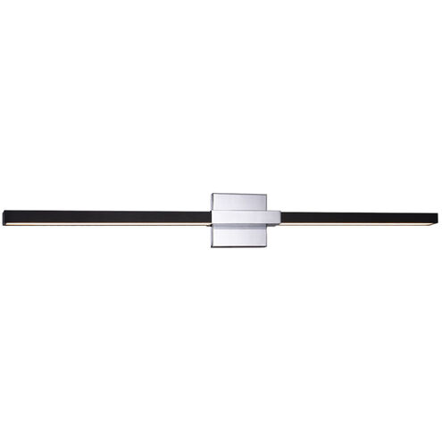 Lineare Wall Sconce Wall Light in Matte Black and Chrome