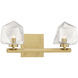 Castello LED 15 inch Warm Brass Bathroom Vanity Light Wall Light