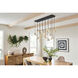 Lisa McDennon Nula LED 49 inch Shell White with Gold Leaf Indoor Linear Chandelier Ceiling Light