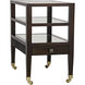 Lesly 26 X 24 inch Distressed Brown Side Table