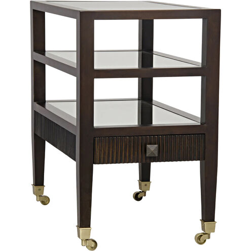 Lesly 26 X 24 inch Distressed Brown Side Table