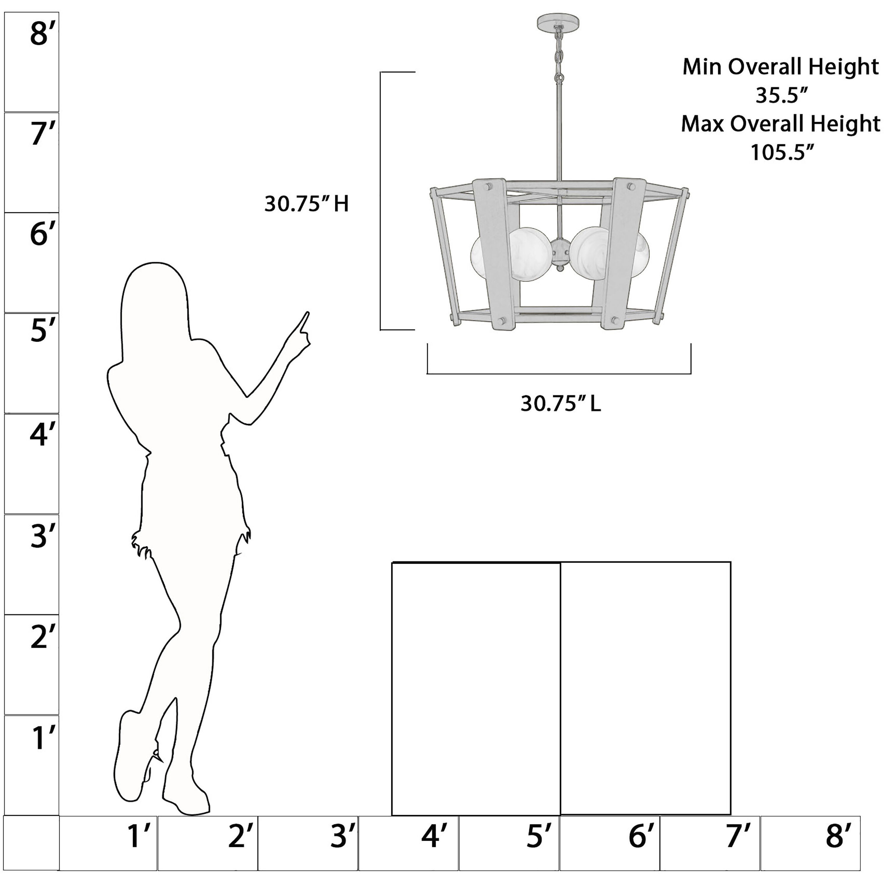 Shimmer 6 Light 30.75 inch Legacy Brass Pendant Ceiling Light