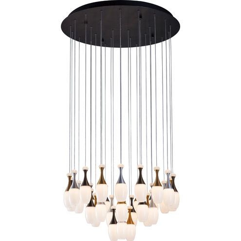 La Botella 29 Light 30 inch Deep Taupe / Brushed Aluminum / Brushed Gold Chandelier Ceiling Light