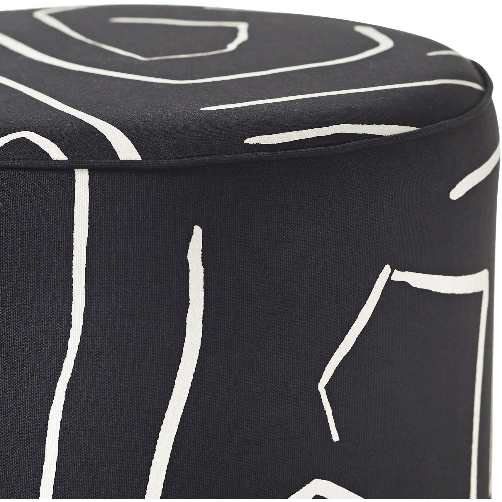 Artak 18 inch Black and White Stool