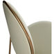 Evelyn Brushed Gold / Cream Leather Dining Chair