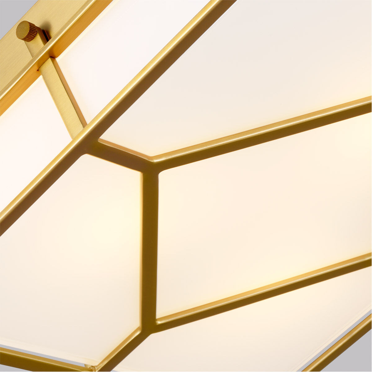 AH by Alexa Hampton Transom 3 Light 13 inch Burnished Brass Flush Mount Ceiling Light