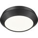 Quasars LED 12 inch Matte Black Flush Mount Ceiling Light