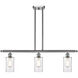 Ballston Clymer LED 36 inch Brushed Satin Nickel Island Light Ceiling Light in Clear Glass, Ballston
