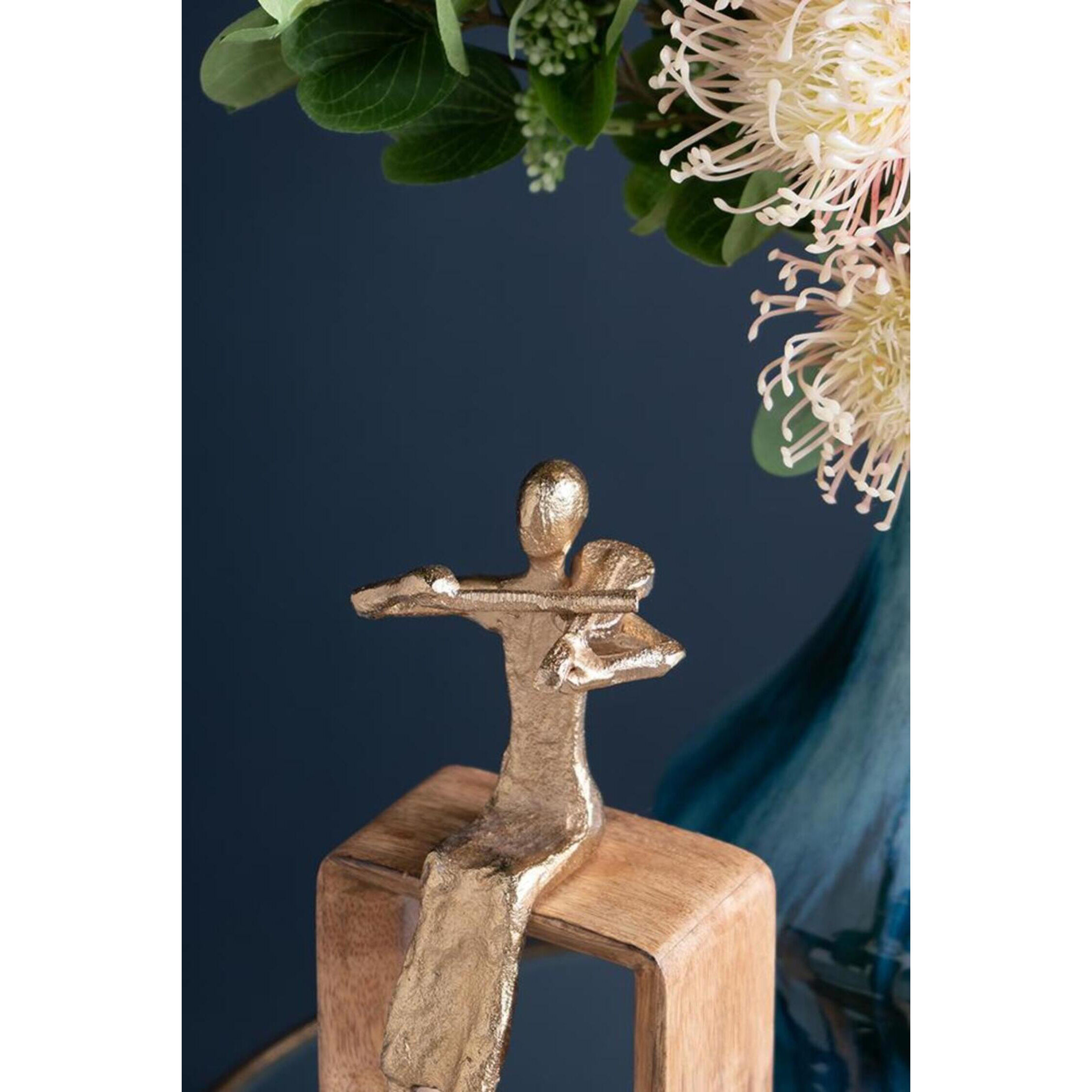 Musician Gold and Natural Figurine