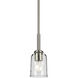 Shailene 1 Light Brushed Nickel Mini Pendant Ceiling Light in Clear