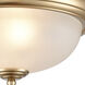 Helena 2 Light 13 inch Satin Gold Flush Mount Ceiling Light
